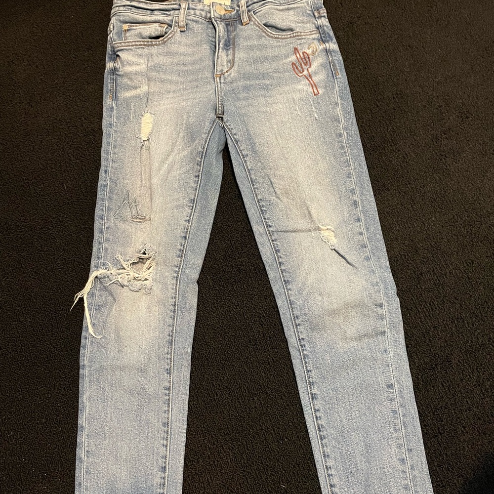 Gilded Intent Embroidered boyfriend jeans
